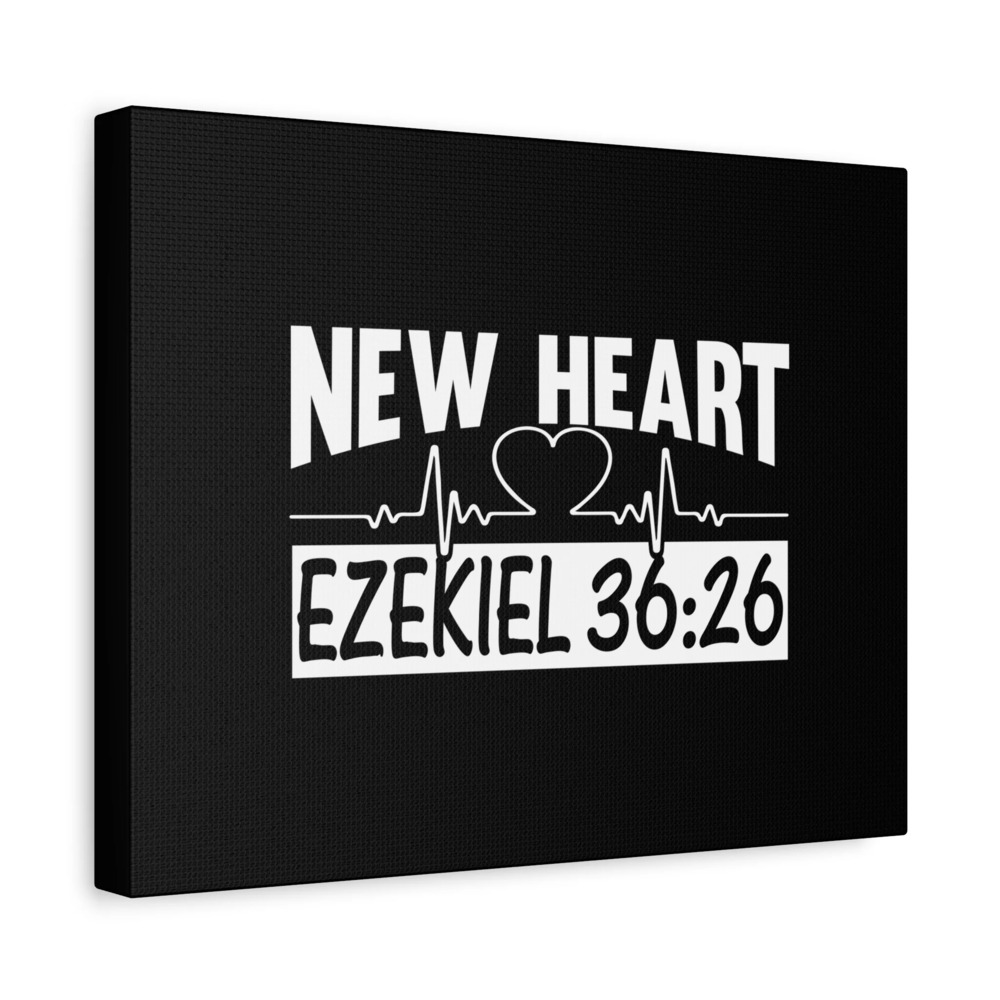 Scripture Walls Ezekiel 36:26 New Heart Bible Verse Canvas Christian Wall Art